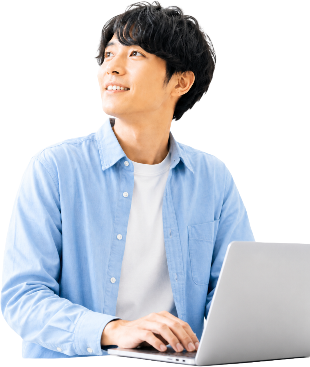 ノートパソコンで学習する受講生
